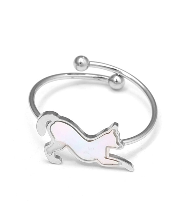 Anillo con gato de nácar 2