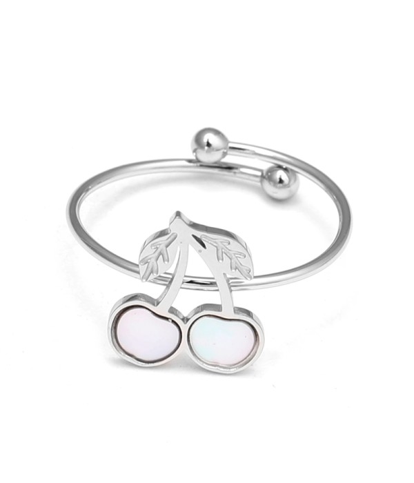 Anillo con cerezas de nácar