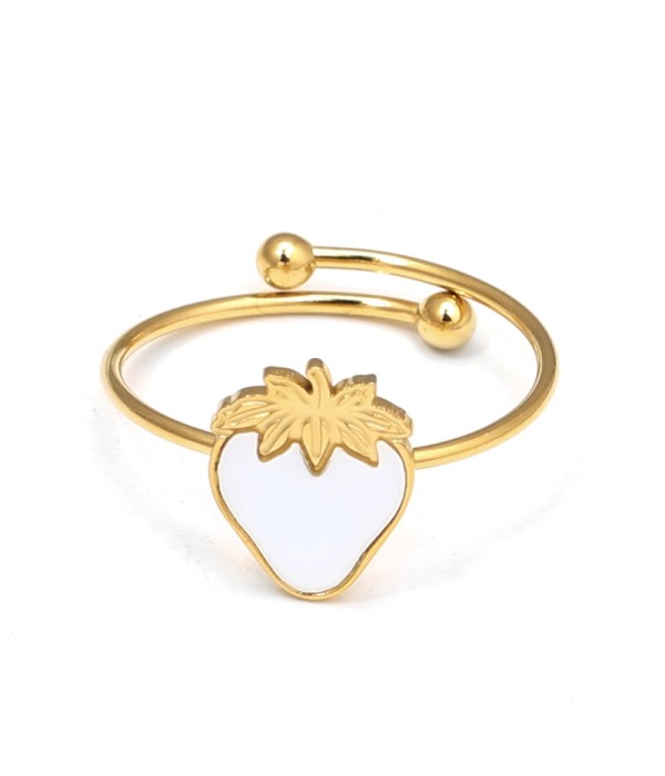 Anillo con fresa de nácar