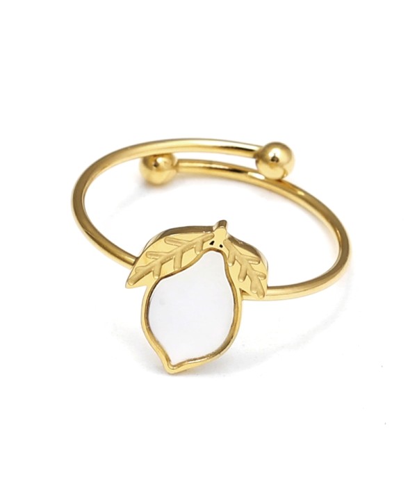 Anillo con limón de nácar