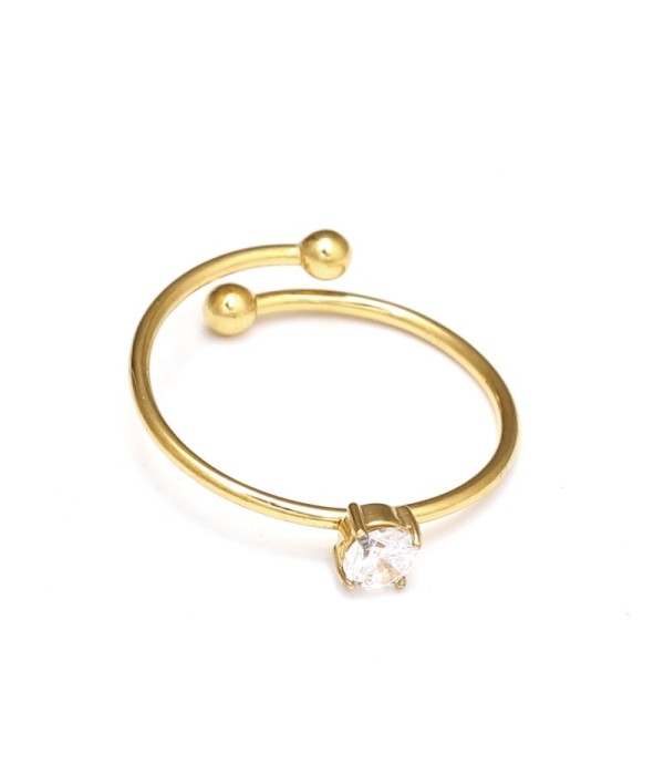 Anillo minimalista con circonita