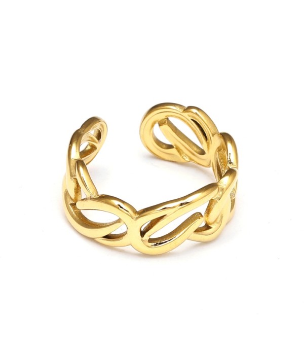 Anillo con diseño de eslabones