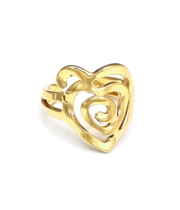 Anillo de corazón artístico