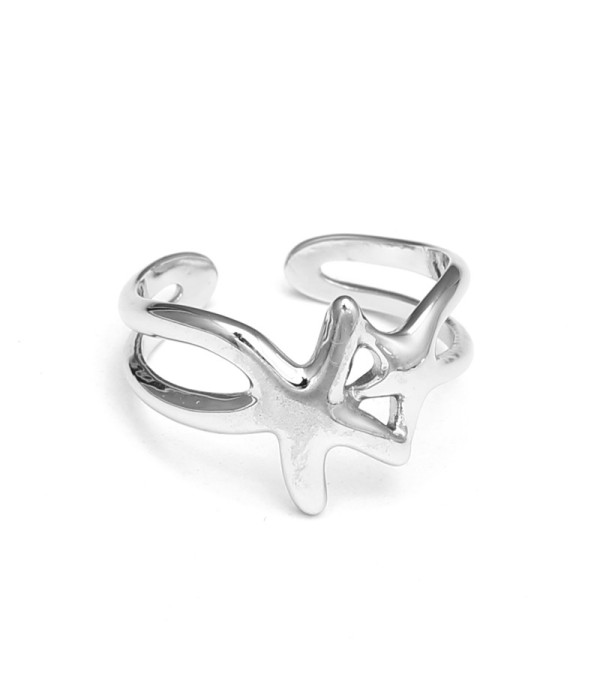 Anillo con dos estrellas central 2