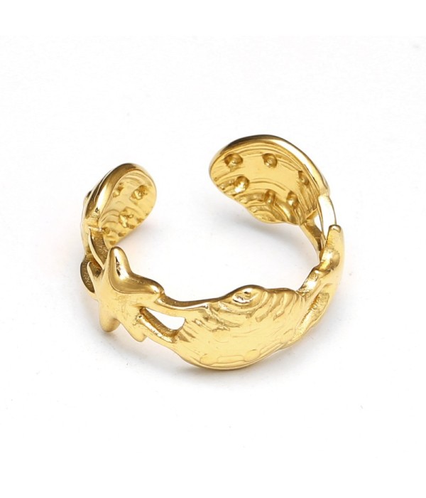 Anillo de concha y estrella de mar