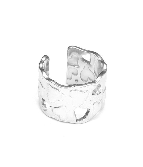 Anillo ancho texturizado 2