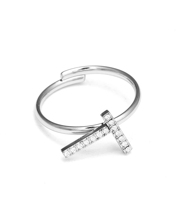 Anillo cruzado con circonitas 2