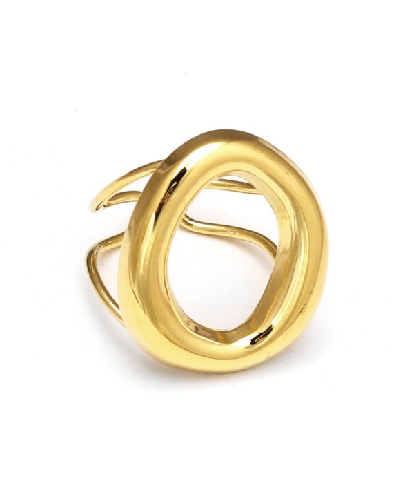 Anillo con diseño de óvalo hueco