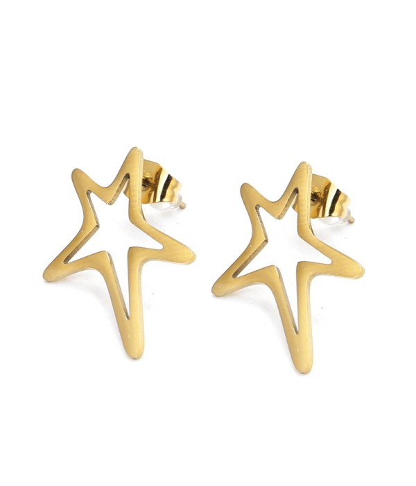 Pendientes dorados de estrella(Pequeño)