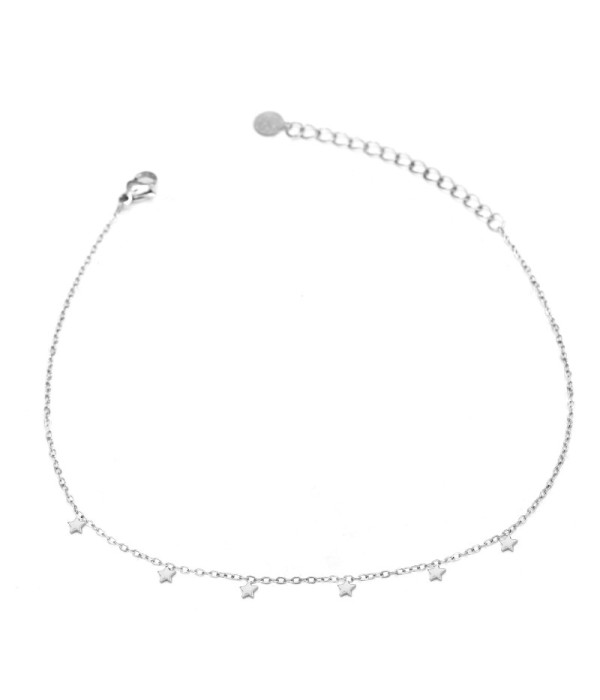 Tobillera con colgantes de estrellas