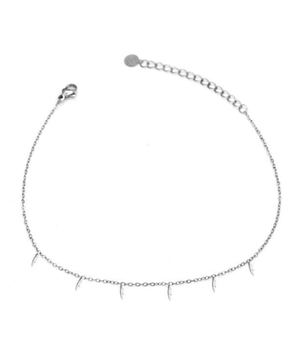 Tobillera con colgantes de plumas