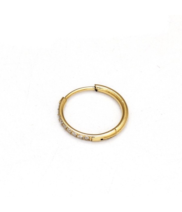 Piercing de oreja con circonitas 10mm