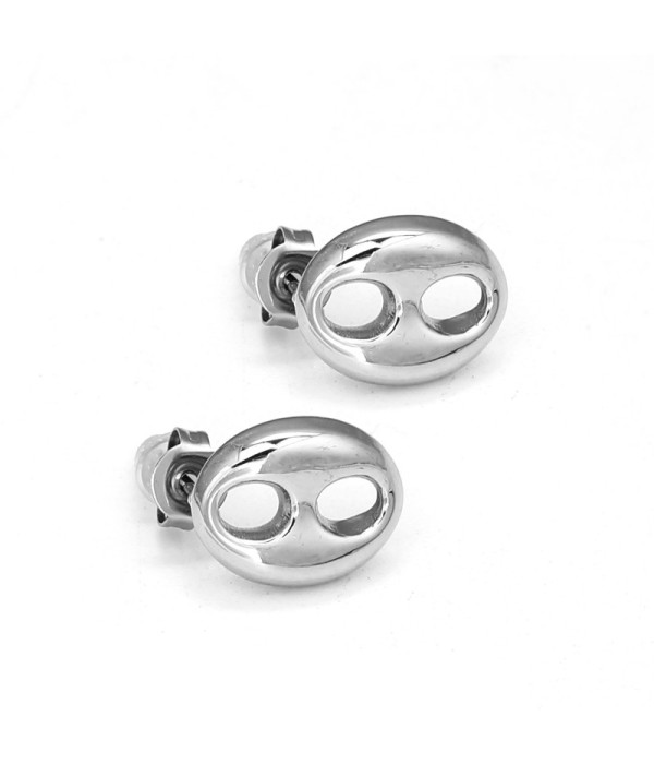 Pendientes plateados de nariz de cerdo