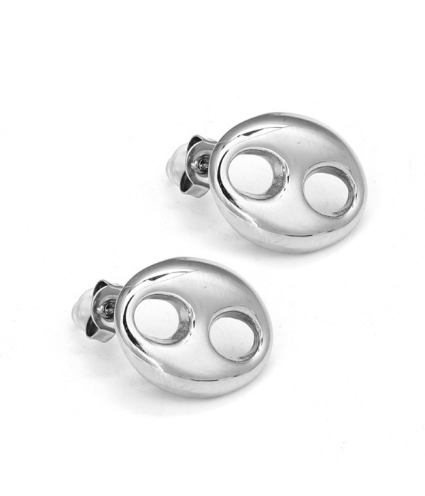 Pendientes plateados de nariz de cerdo