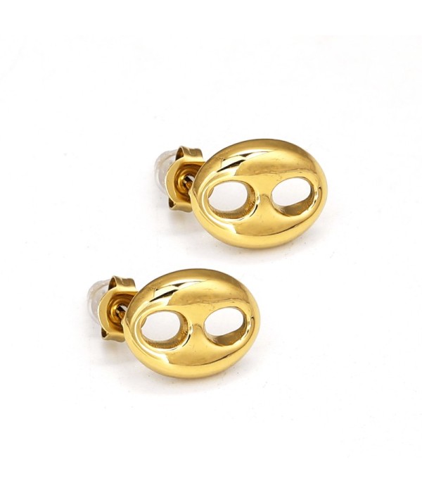 Pendientes dorados de nariz de cerdo