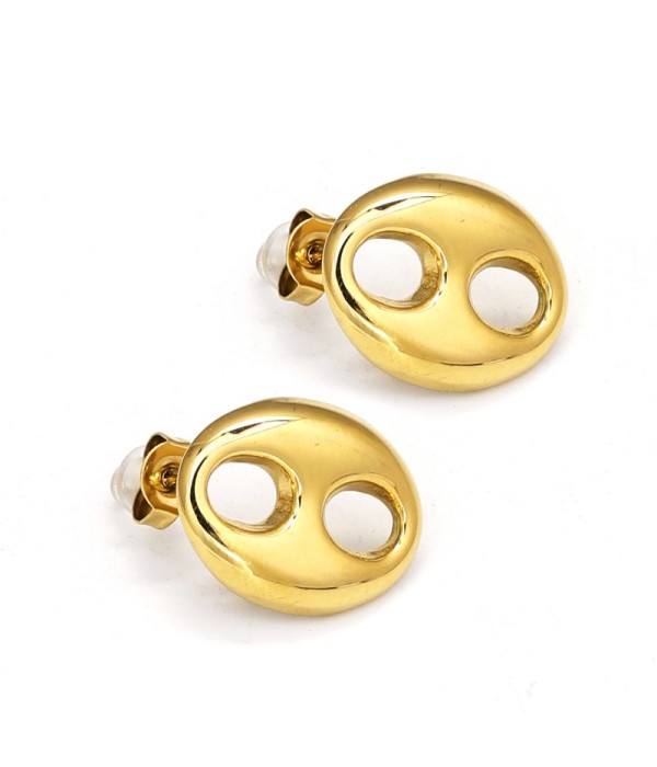 Pendientes dorados de nariz de cerdo