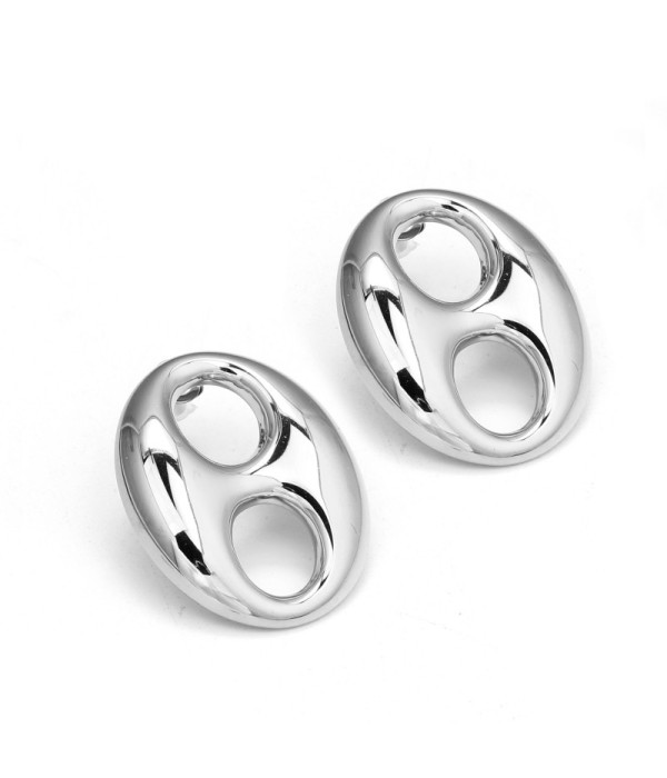 Pendientes plateados de nariz de cerdo