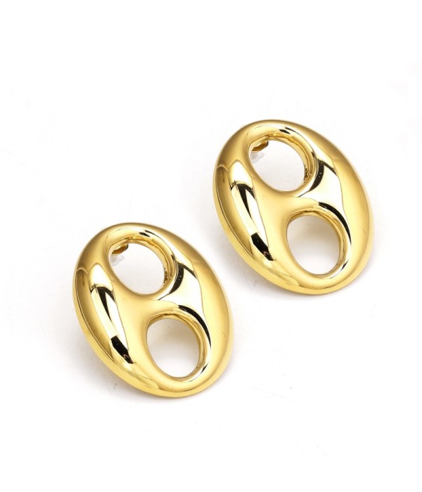 Pendientes dorados de nariz de cerdo