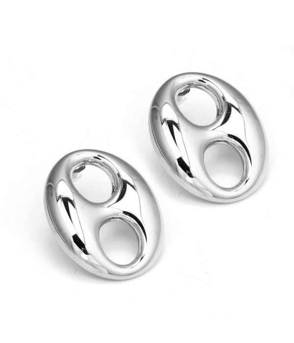 Pendientes plateados de nariz de cerdo