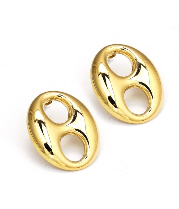 Pendientes dorados de nariz de cerdo