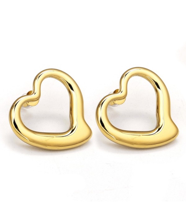 Pendientes dorados de corazón