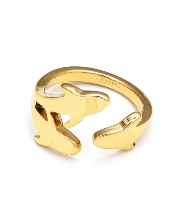 Anillo dorado de delfines
