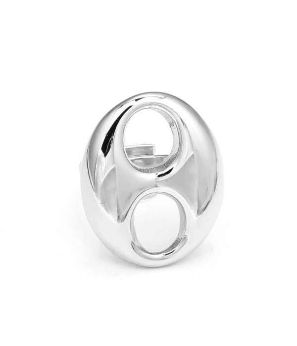 Anillo plateado de nariz de cerdo