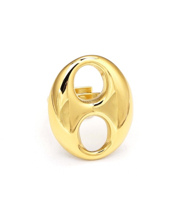 Anillo dorado de nariz de cerdo