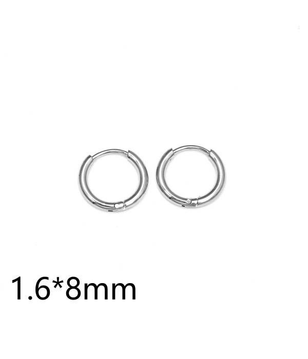 Pendientes de aro plateados (1.6mm)