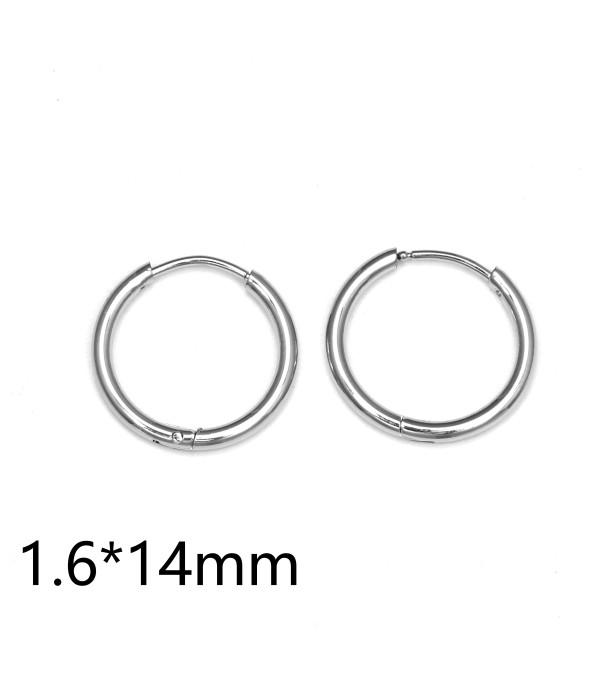 Pendientes de aro plateados (1.6mm)