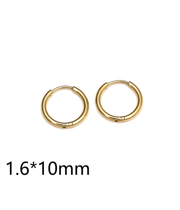 Pendientes de aro dorados (1.6mm)