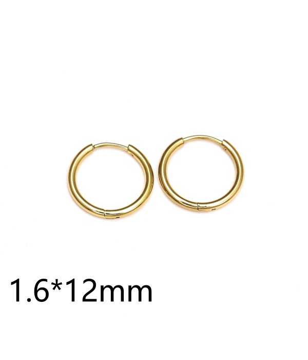 Pendientes de aro dorados (1.6mm)
