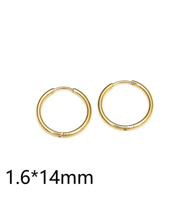 Pendientes de aro dorados (1.6mm)