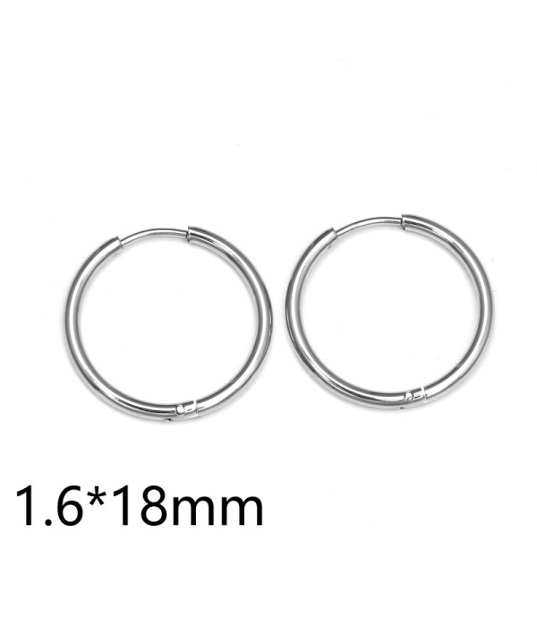 Pendientes de aro plateados (1.6mm)