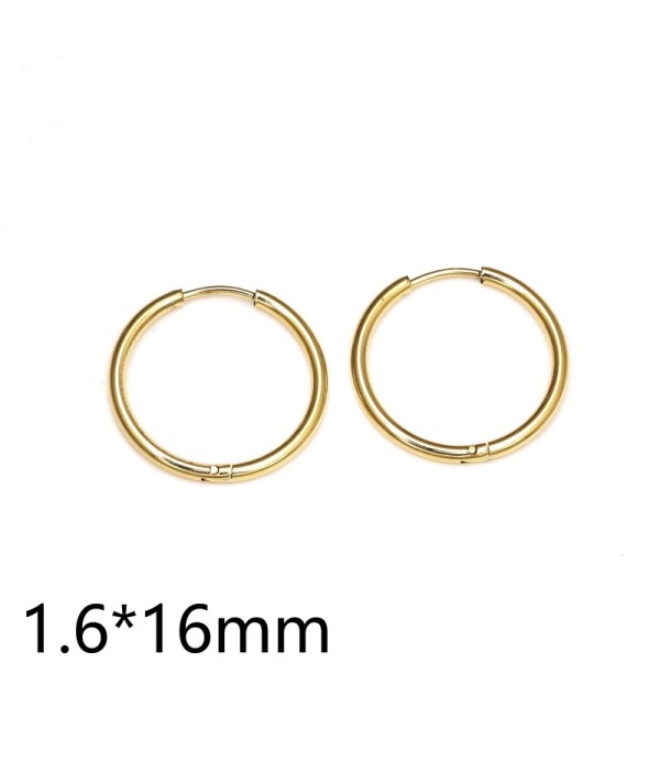 Pendientes de aro dorados (1.6mm)