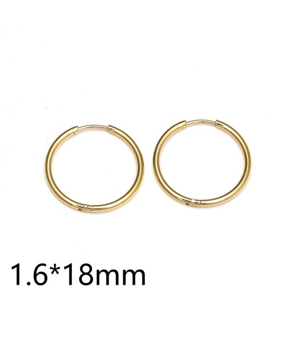 Pendientes de aro dorados (1.6mm)