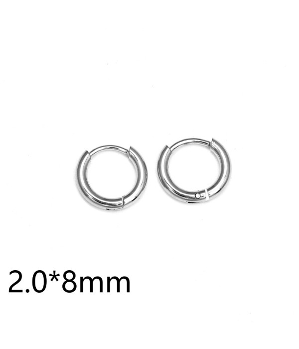 Pendientes de aro plateados (2.0mm)