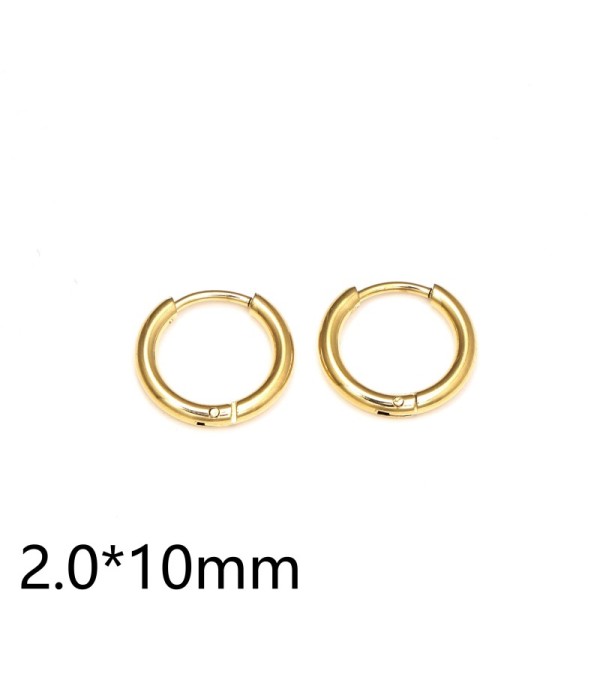 Pendientes de aro dorados (2.0mm)