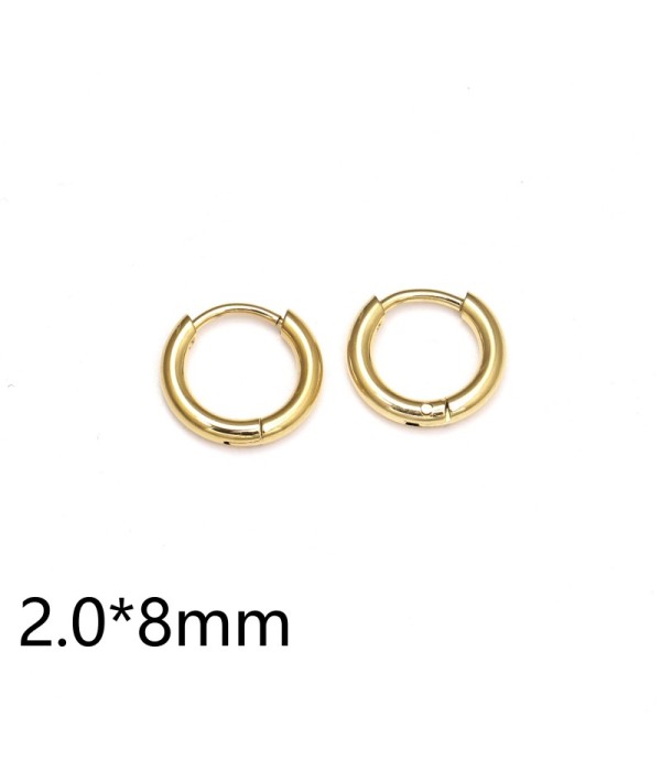 Pendientes de aro dorados (2.0mm)