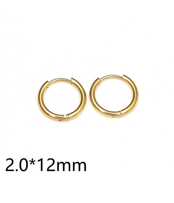 Pendientes de aro dorados (2.0mm)