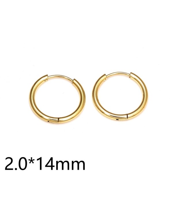 Pendientes de aro dorados (2.0mm)