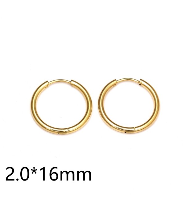 Pendientes de aro dorados (2.0mm)