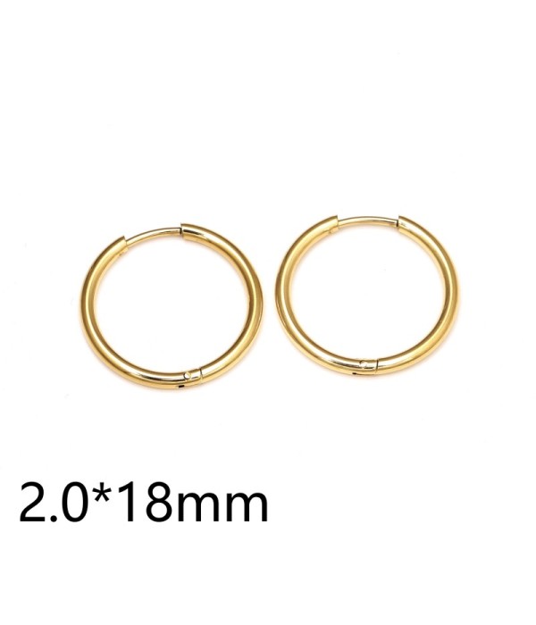 Pendientes de aro dorados (2.0mm)