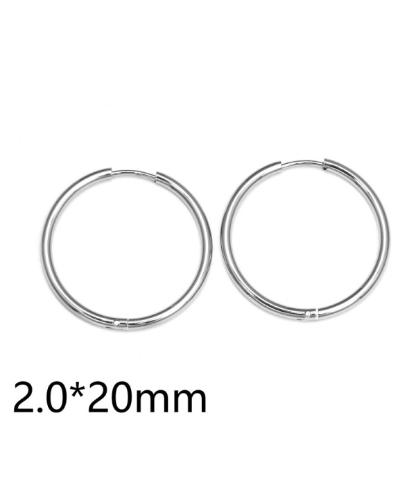 Pendientes de aro (2.0x20mm) 2