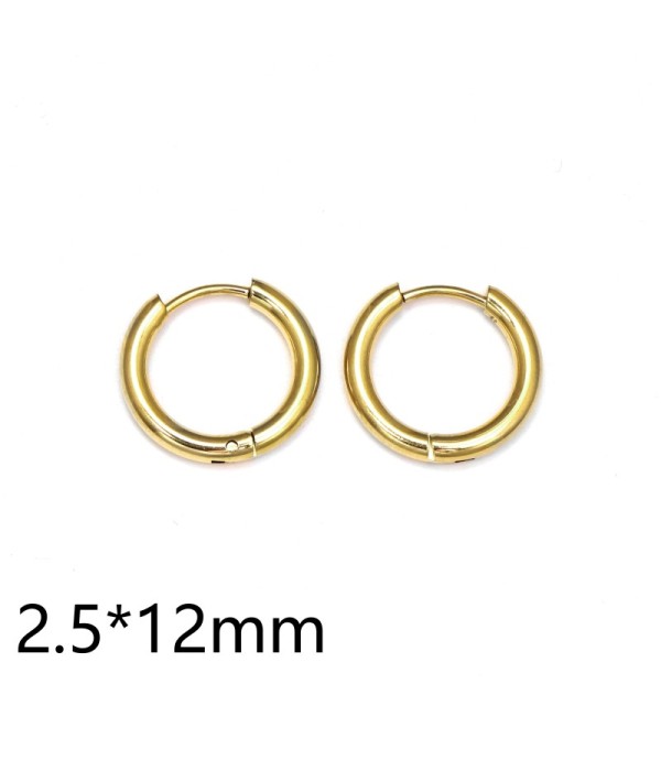 Pendientes de aro dorados (2.5mm)