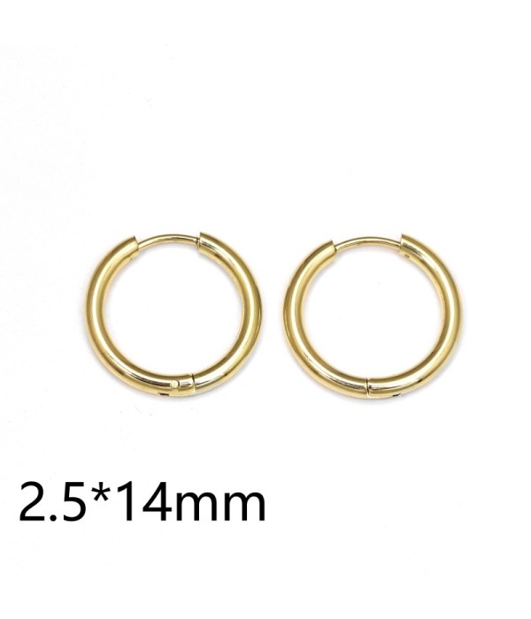 Pendientes de aro dorados (2.5mm)