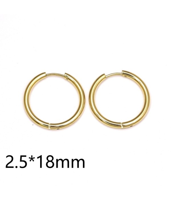 Pendientes de aro dorados (2.5mm)