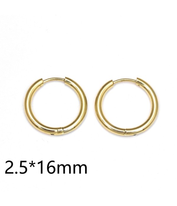 Pendientes de aro dorados (2.5mm)