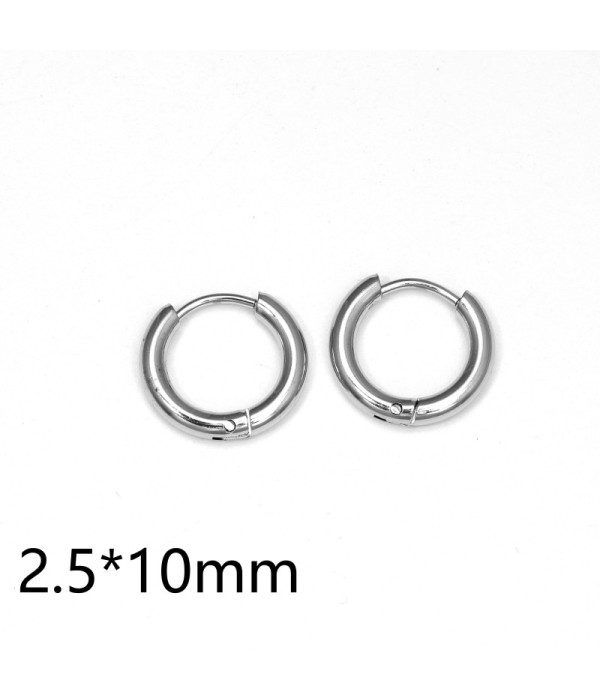 Pendientes de aro plateados (2.5mm)
