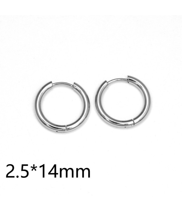 Pendientes de aro plateados (2.5mm)